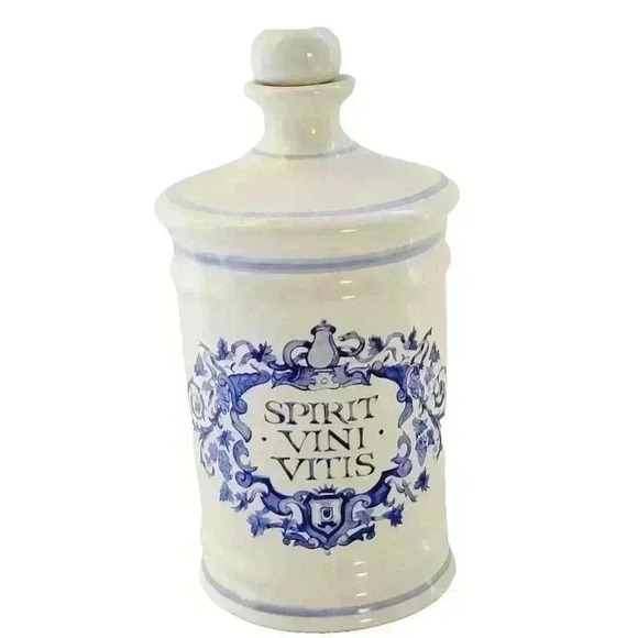 VTG Paul Masson Brandy Decanter Spirit Vini Vitis White Blue Jose Moya Series 75 - Picture 1 of 12